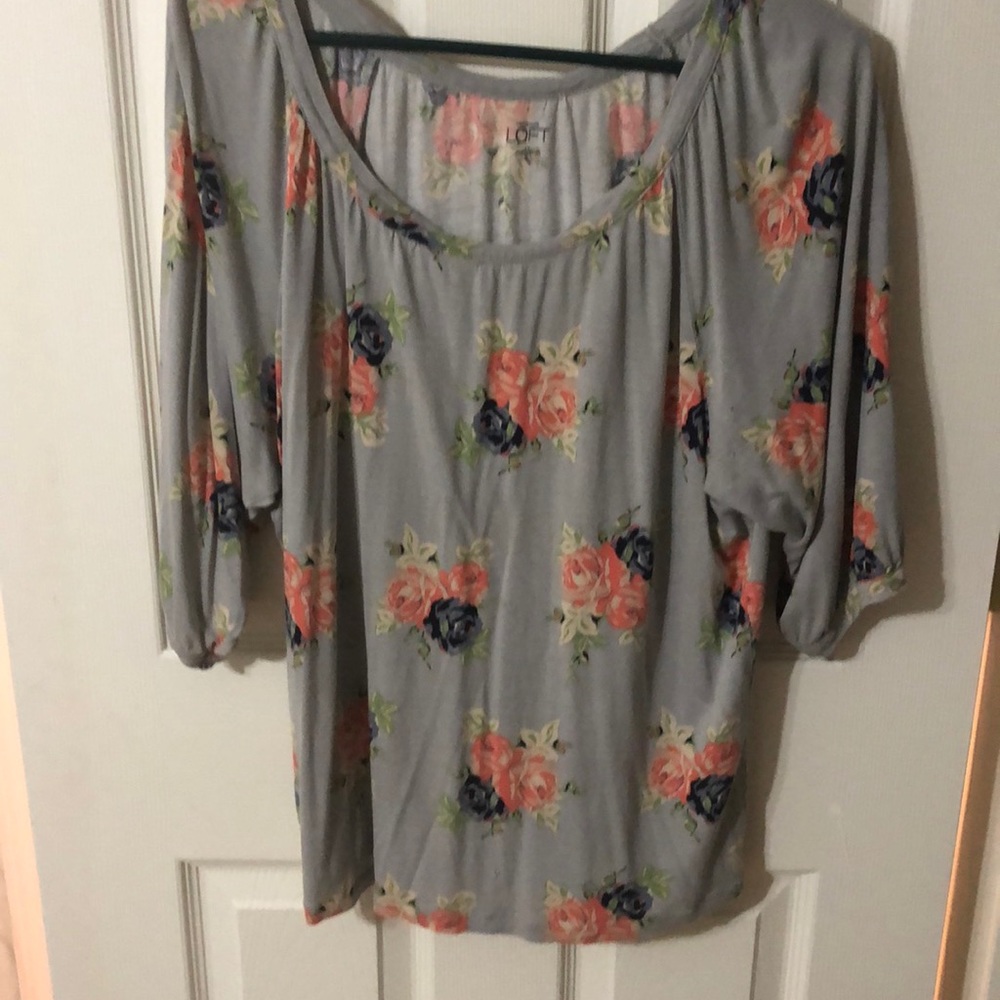 Cap Sleeve Floral Blouse
